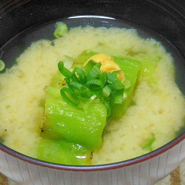翡翠なすのお味噌汁